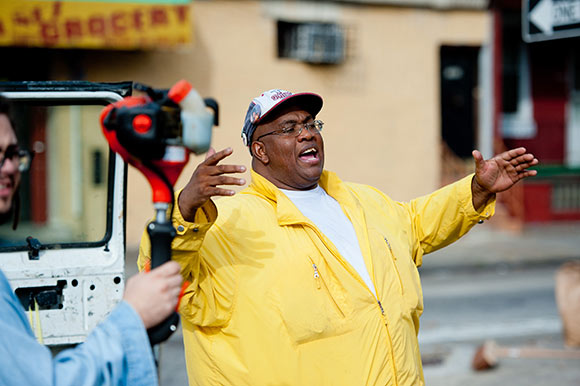 Ray Gant motivating the crew