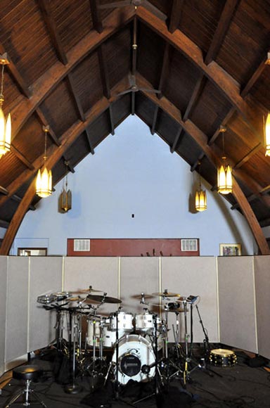 The church recording studio