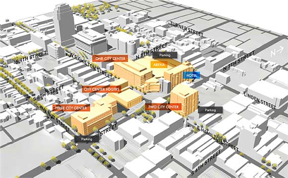 City center rendering - Lehigh Valley