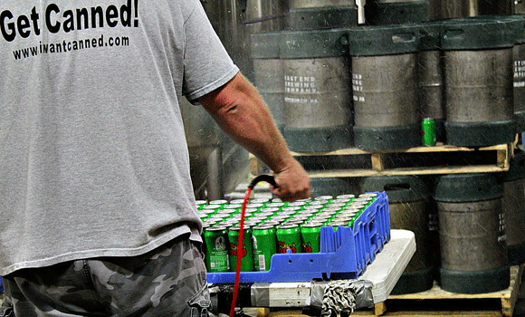 The final step in the canning process.