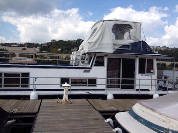 One of two houseboats available for rent at Choderwood.