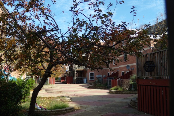 The courtyard at a WCRP complex