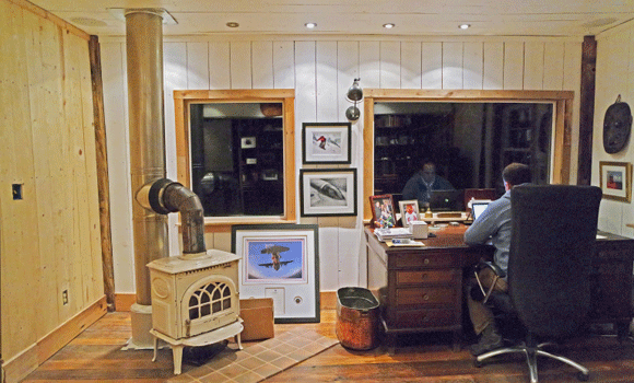 Kobold in his office at Merry Oaks Farm.