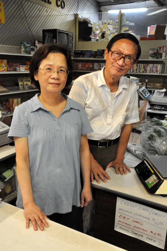Mr. and Mrs. Ou, owners of PGH Asian Market