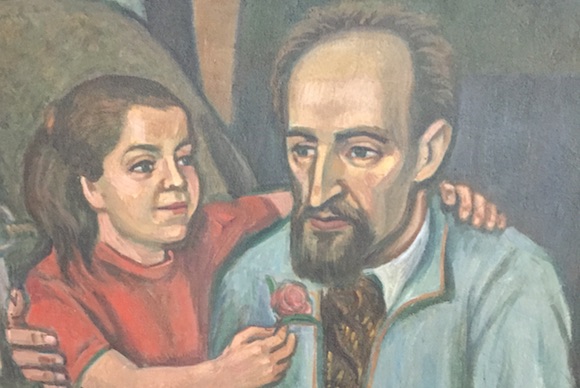 A painting of Maxo Vanka and his daughter