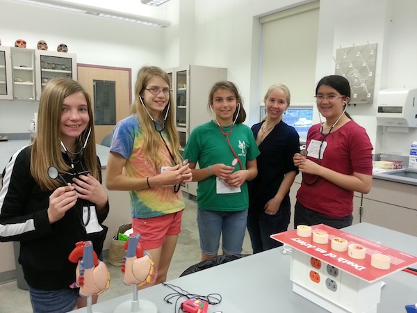 Carnegie Science Center's STEM Girls learn about the human heart.