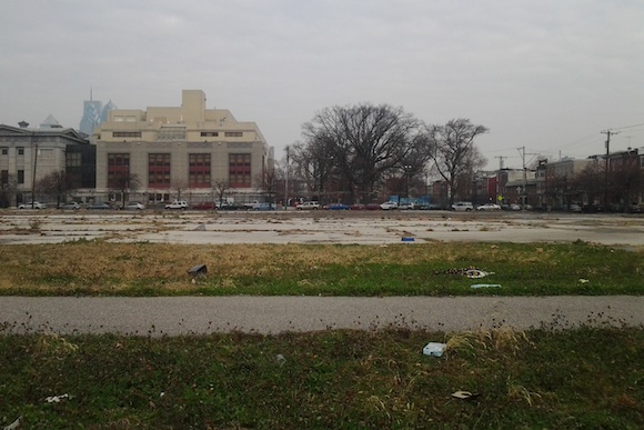 The vacant lot at Broad and Washington