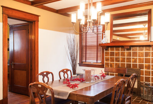 The dining room at Jonathan Danial's craftsmen style, Observatory Hill home. 