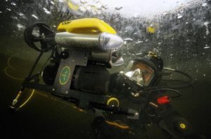 A underwater robot from VideoRay